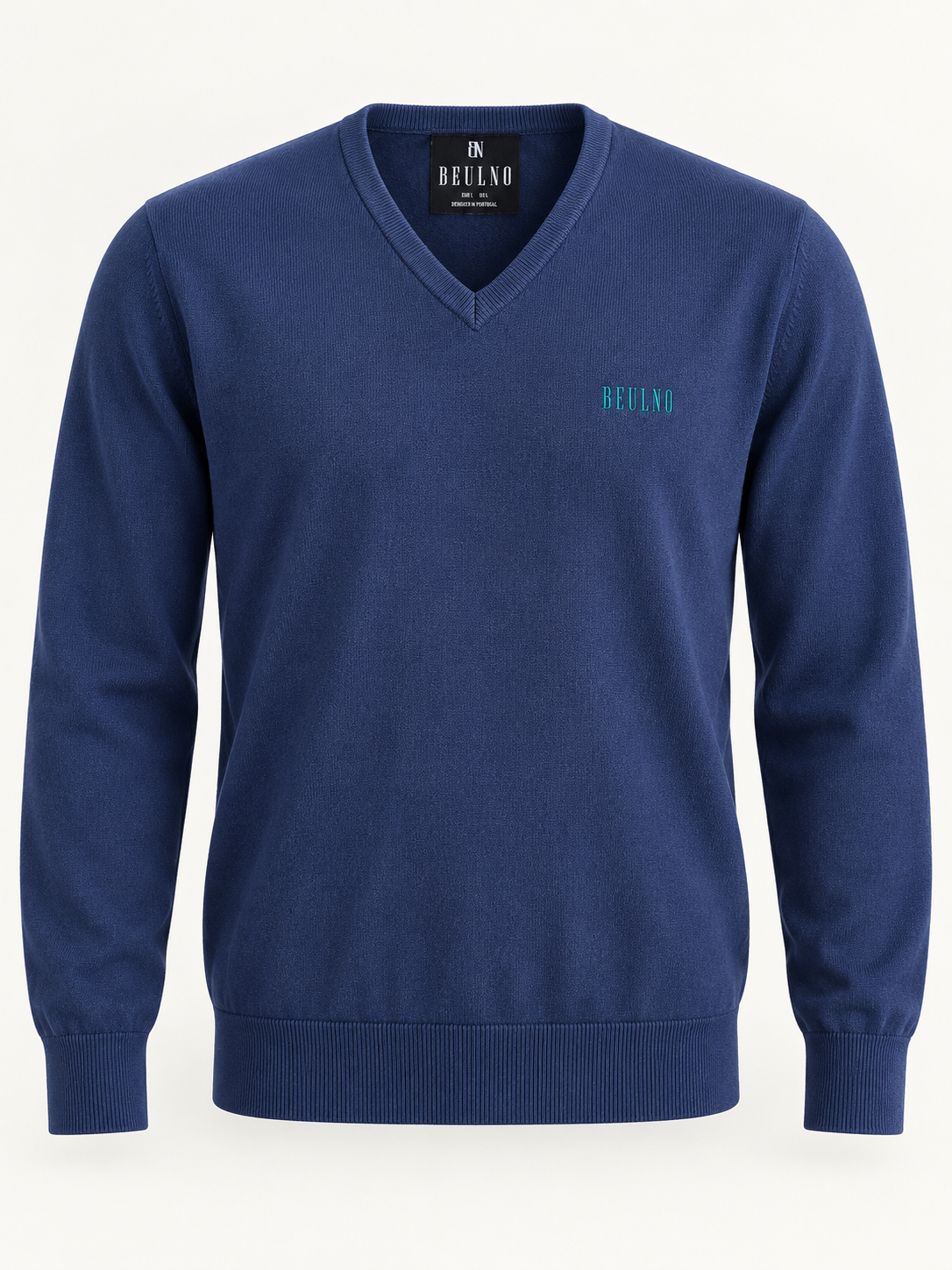 V-Neck Knit — Crest azul-marinho — produto de frente