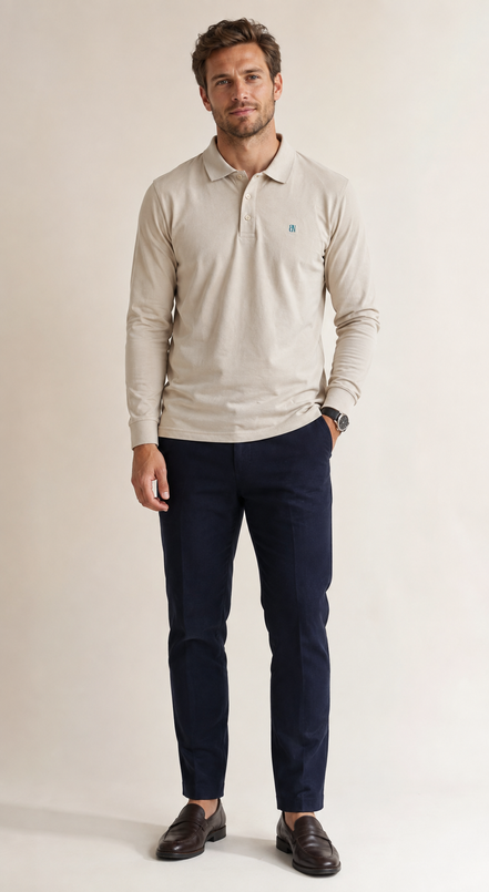 Long Sleeve Polo — Signature
