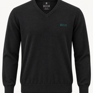 V-Neck Knit — Crest preto — produto de frente